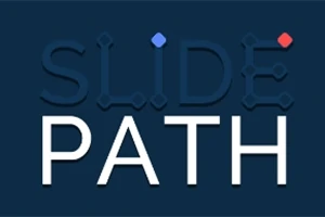 Sinisellä taustalla oleva teksti SLIDE PATH, jossa on punainen ja sininen pieni neliö kirjaimien yläpuolella