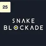Mustalla taustalla on teksti Snake Blockade, värikkäitä numeroneliöitä ja keltaisia ympyröitä