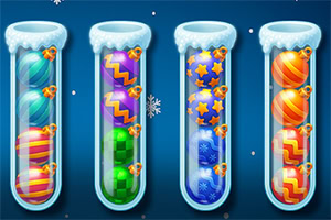 Neljä lumipeitteistä koettausputkea, joissa on värikkäitä kuviollisia palloja