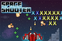 Koe uudelleen pelihallin jännitys ja ota avaruusaluksen ohjat Space Shooterissa