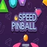 Värikkäitä jalokiviä ja teksti Speed Pinball tummalla taustalla