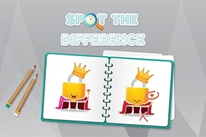 Avoin kirja, jossa on kaksi samankaltaista kruunupäistä lukkoa ja teksti Spot the Difference