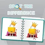 Avoin kirja, jossa on kaksi samankaltaista kruunupäistä lukkoa ja teksti Spot the Difference