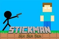 Stickman, sinun täytyy tuhota kaikki blokki zombiemiehet