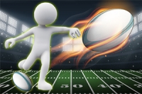 Yhdistelmä juoksupelistä ja rugbypotkupelistä