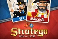Valitse korkeampi tai matalampi ja ota mittaa Stratego-korteista