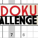 Sudokuruudukko, jossa on suurilla kirjaimilla tekstit SUDOKU ja CHALLENGE