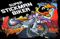 Stickman ajaa mielellään moottoripyörällään epätasaisilla alustoilla ja