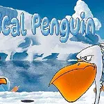 Kaksi vihaista pingviinia ja lokki kohtaavat jäämaisemassa tekstin Tactical Penguin alla