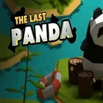Kolmiulotteinen pandahahmo seisoo puiden kannoilla pienellä saarella; tekstinä The Last Panda