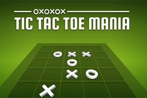 Vihreä ristikkopelilauta, jossa on X- ja O-merkit