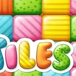 Värikkäitä kuviollisia laattoja ja keskellä teksti Tiles