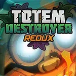 Värikäs ja tyylikäs totemikasvot, joiden päällä on teksti TOTEM DESTROYER REDUX