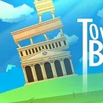 Kuva esittää piirretyn vinon tornin ja valkoisen tekstin Tower of Babel sinisellä taustalla