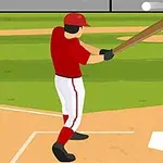 Baseball-pelaaja lyömässä mailalla, etualalla näkyy kotipesä ja taustalla syöttäjä heittää palloa