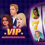 VIP-teemainen kolikkopeli, jossa on piirrettyjä hahmoja ja hedelmäpelin rullat, joissa näkyy numeroita ja erilaisia hahmoja