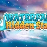 Vesiputous ja logo, jossa lukee Waterfall Hidden Stars