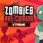 Piirretty zombi hahmo punaisella taustalla ja varoittava teksti